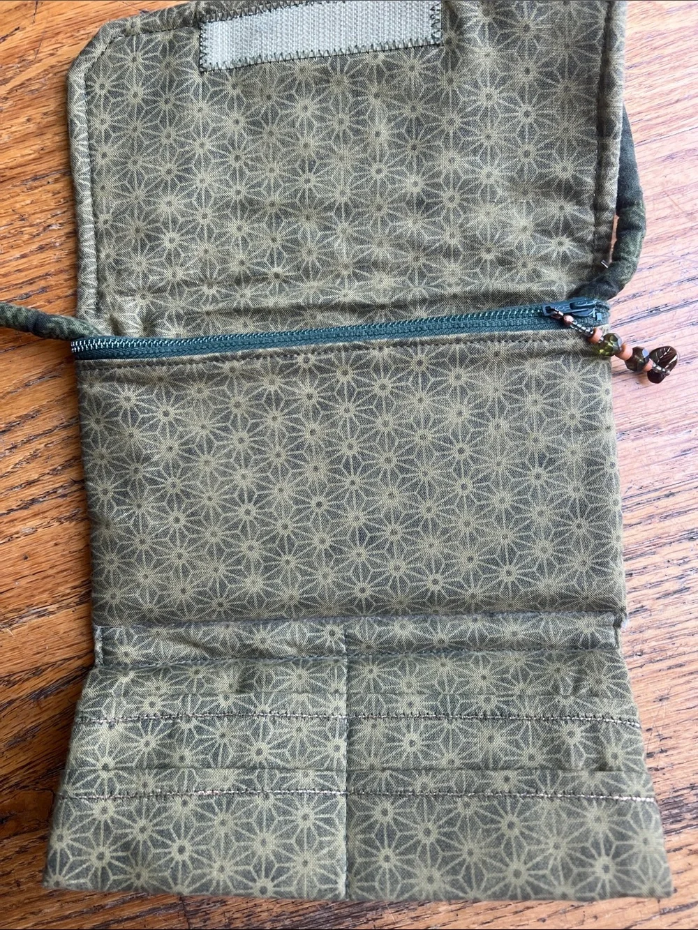 Olive earthy fern Patterned Fold-Over Wallet Clutch - Unbranded